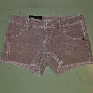 Oakley Corduroy Shorts Sz O Tan Camel Distressed Lowrise Cutoffs Raw Hem EUC